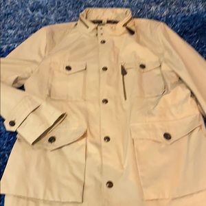 Burberry trench. Utility/safari jacket